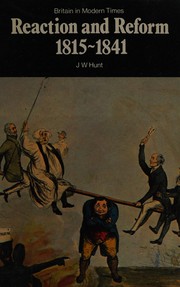 Cover of: Reaction and reform, 1815-1841