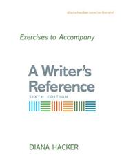 Cover of: Exercises to Accompany A Writer's Reference Large Format by Diana Hacker