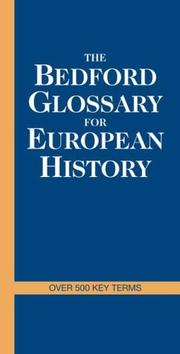 Cover of The Bedford Glossary of European History