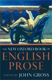 Cover of: The new Oxford book of English prose