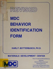 Cover of: Revised Mdc Behavior Identification Form