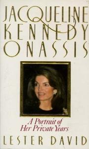 Cover of: Jacqueline Kennedy Onassis by Lester David
