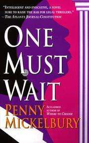 Cover of: One Must Wait (Carole Ann Gibson Mysteries)