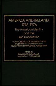 America and Ireland, 1776-1976 by David Noel Doyle, Owen Dudley Edwards