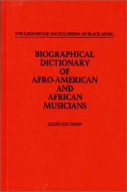 Cover of: Biographical dictionary of Afro-American and African musicians