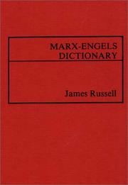 Cover of: Marx-Engels dictionary