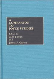 Cover of: A Companion to Joyce studies