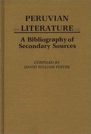 Cover of: Peruvian literature: a bibliography of secondary sources