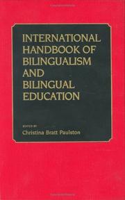 Cover of: International handbook of bilingualism and bilingual education by edited by Christina Bratt Paulston.