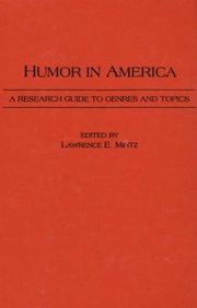 Cover of: Humor in America by Lawrence E. Mintz