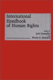 Cover of: International handbook of human rights by edited by Jack Donnelly and Rhoda E. Howard.
