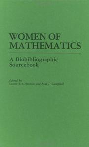 Cover of: Women of mathematics | 