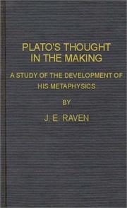 Cover of: Plato's thought in the making by J. E. Raven