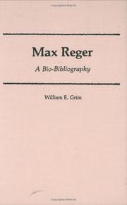 Cover of: Max Reger: a bio-bibliography