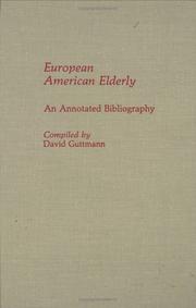 Cover of: European American elderly by David Guttmann