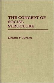 Cover of: The concept of social structure