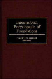 Cover of: International encyclopedia of foundations