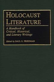 Cover of: Holocaust Literature: A Handbook of Critical, Historical, and Literary Writings