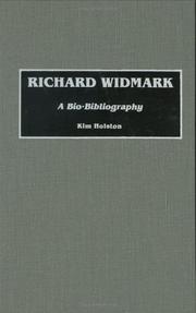 Cover of: Richard Widmark: a bio-bibliography