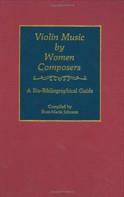 Cover of: Violin music by women composers by Rose-Marie Johnson
