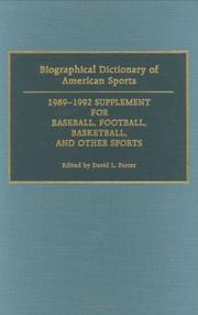 Cover of: Biographical Dictionary of American Sports by David L. Porter