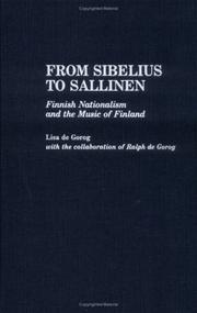 Cover of: From Sibelius to Sallinen by Lisa S. De Gorog