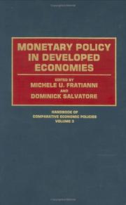 Cover of: Monetary policy in developed economies