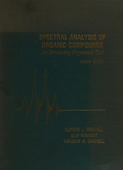 Cover of: Spectral analysis of organic compounds by Clifford J. Creswell