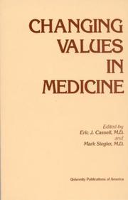 Cover of: Changing Values in Medicine