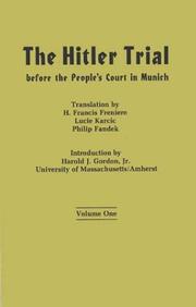 Cover of: The Hitler Trial