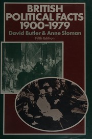 Cover of: British political facts, 1900-1979 by Butler, David E.