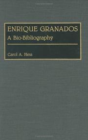 Cover of: Enrique Granados by Carol A. Hess