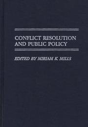 Cover of: Conflict resolution and public policy | 