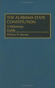 Cover of: The Alabama state constitution: a reference guide