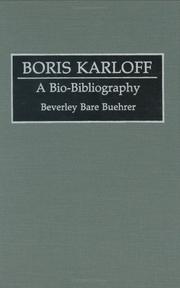 Cover of: Boris Karloff: a bio-bibliography