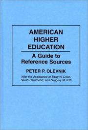 Cover of: American higher education by Peter P. Olevnik