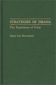 Cover of: Strategies of drama: the experience of form