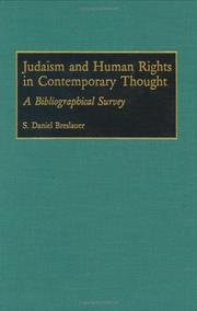 Judaism and human rights in contemporary thought by S. Daniel Breslauer