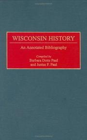 Cover of: Wisconsin history: an annotated bibliography