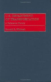 Cover of: U.S. Department of Transportation: a reference history
