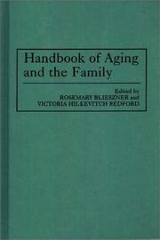 Cover of: Handbook of aging and the family