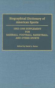 Cover of: Biographical Dictionary of American Sports | David L. Porter