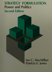 Cover of: Strategy Formulation by Ian C. Macmillan, Patricia Jones