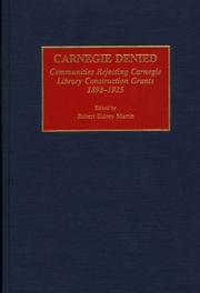 Cover of: Carnegie Denied | Robert Sidney Martin