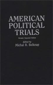 Cover of: American political trials