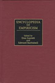 Cover of: Encyclopedia of empiricism