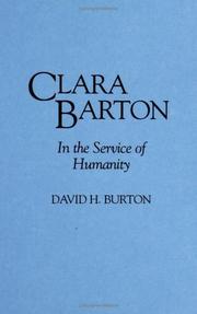 Cover of: Clara Barton: in the service of humanity