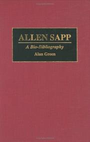 Cover of: Allen Sapp by Green, Alan