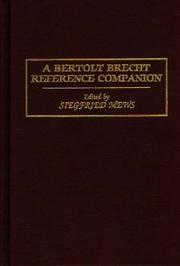 A Bertolt Brecht reference companion by Siegfried Mews