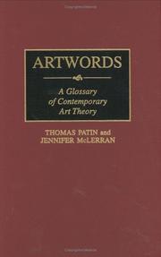 Cover of: Artwords: A Glossary of Contemporary Art Theory